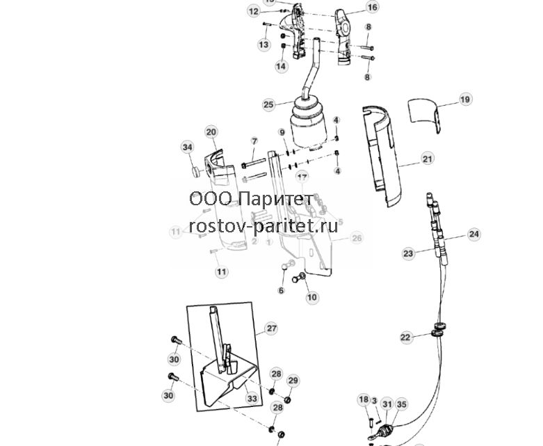 МНОГОФУНКЦИОНАЛЬНАЯ РУКОЯТКА ДВОЙНОГО SCV (ТРАКТОРЫ С КАБИНОЙ И ТРАКТОРЫ С OOS) - ST305205 351.jpg